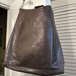 MO851 Dark Brown Leather Purse